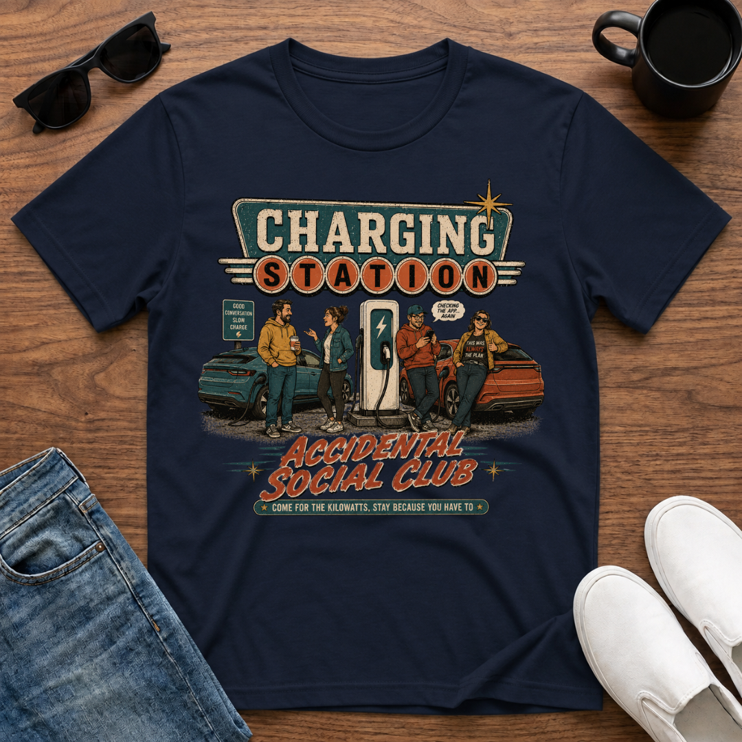 Charging Station Accidental Social Club T-Shirt