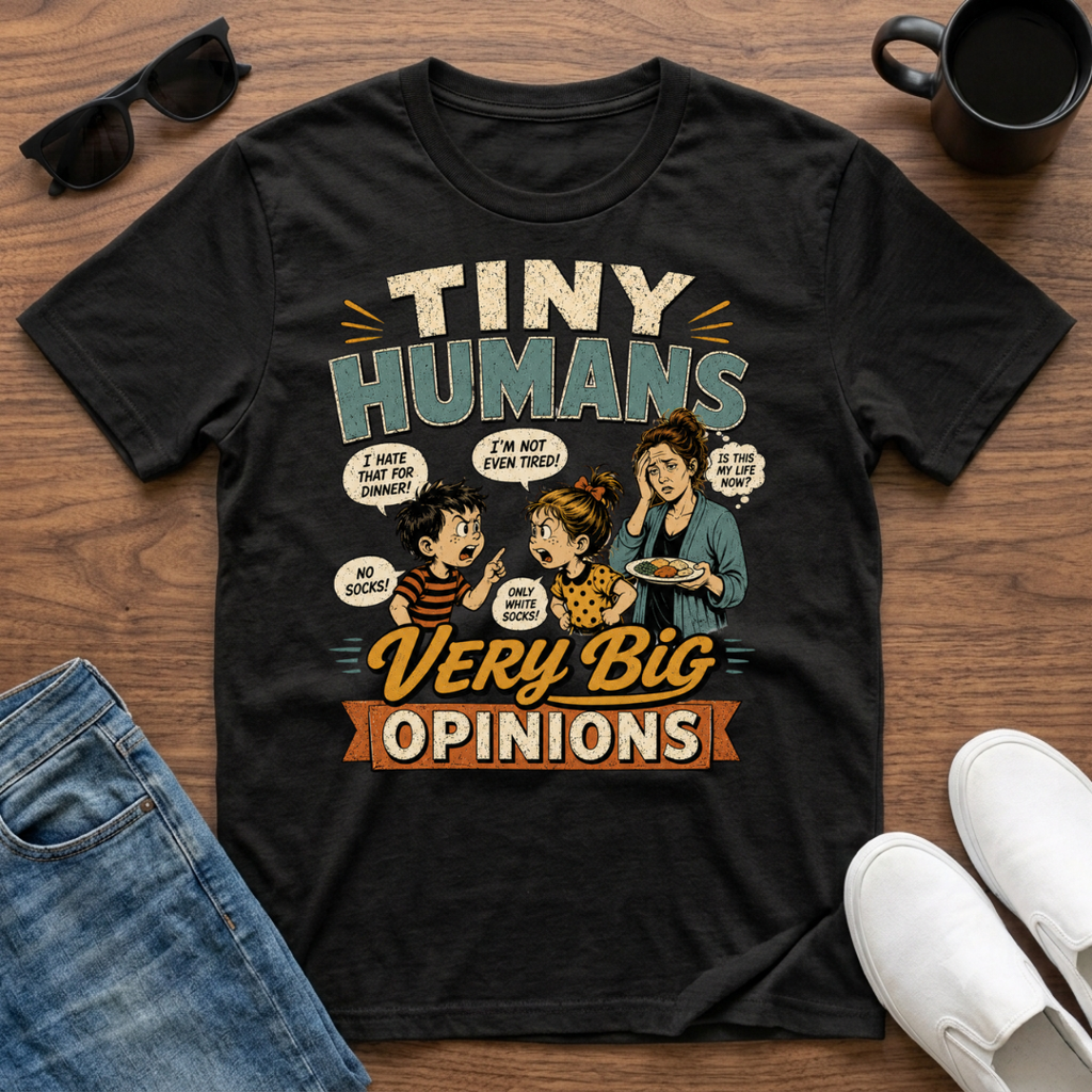 Tiny Humans Very Big Opinions T-Shirt