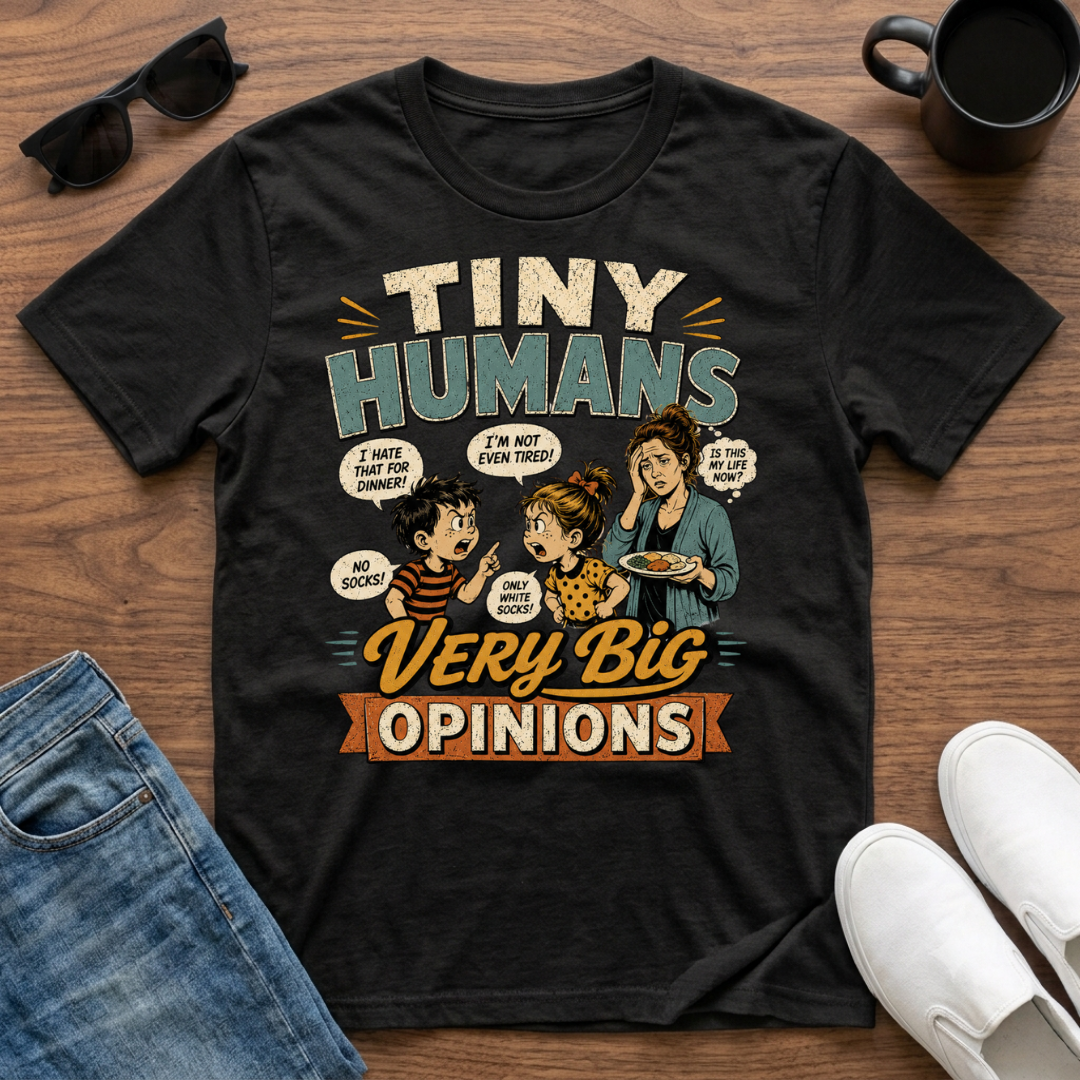Tiny Humans Very Big Opinions T-Shirt