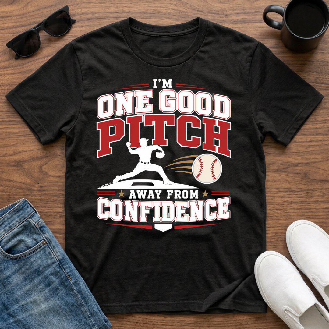 I'm One Good Pitch Away from Confidence T-Shirt