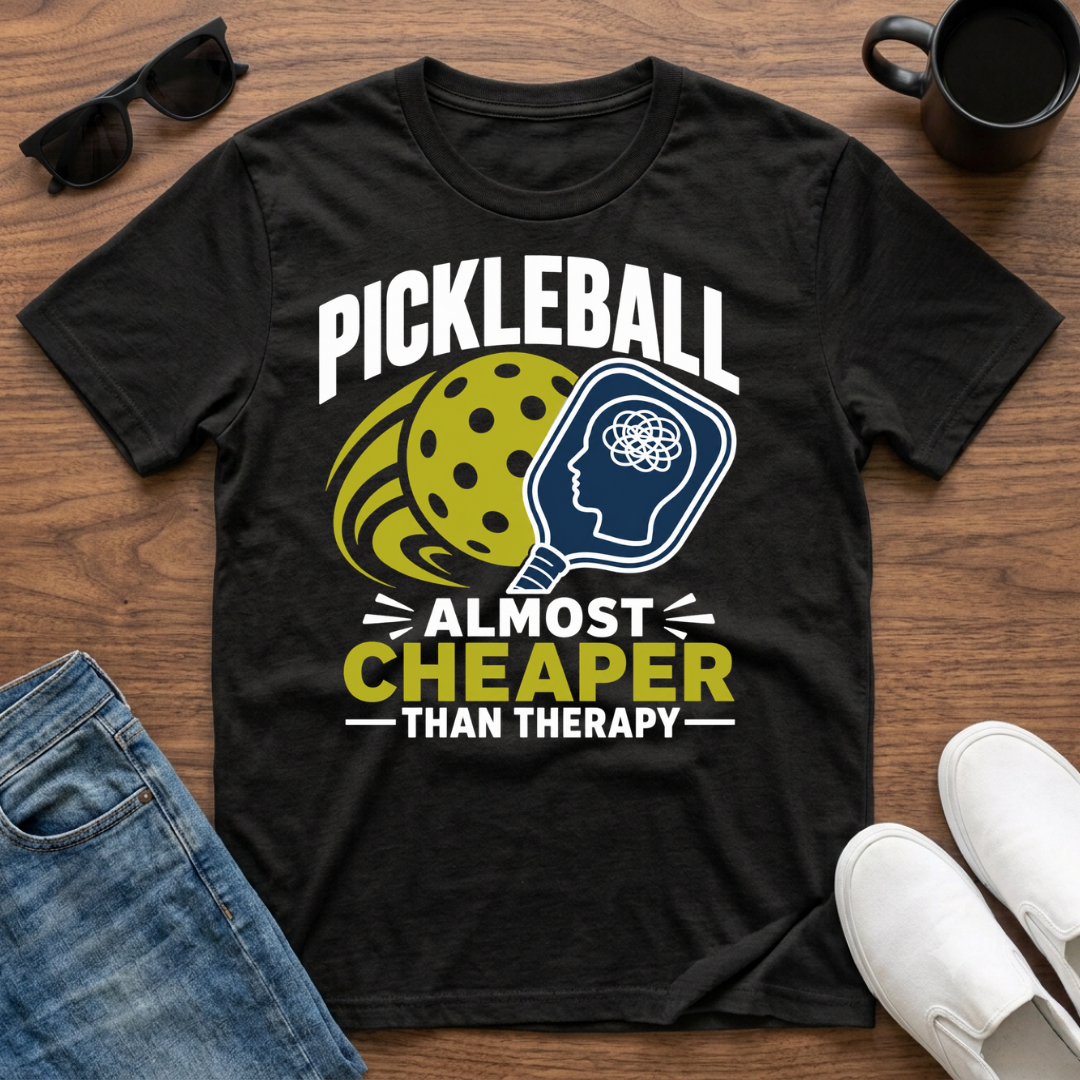 Pickleball Almost Cheaper than Therapy T-Shirt