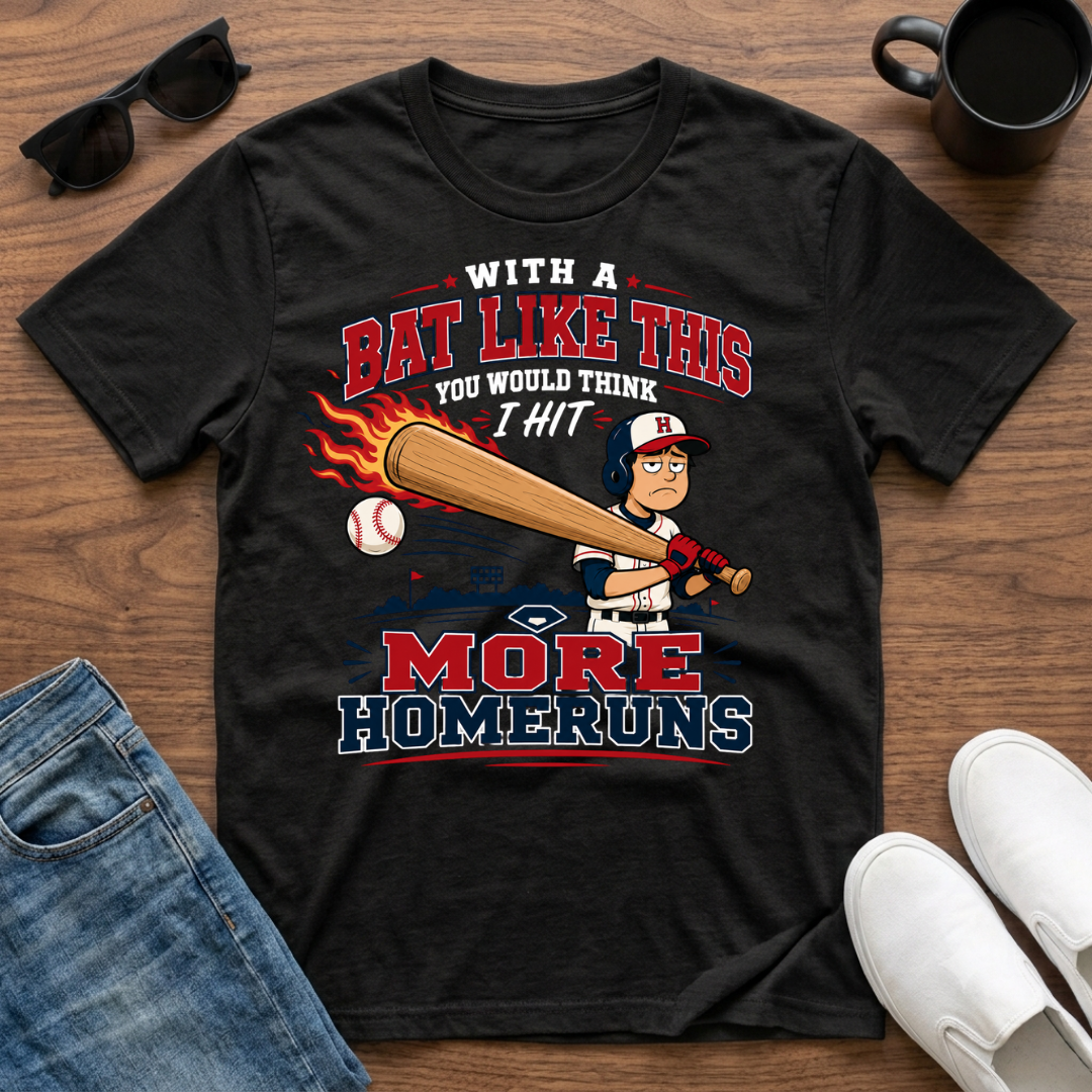 With a Bat Like This You would Think I Hit more Homeruns T-Shirt