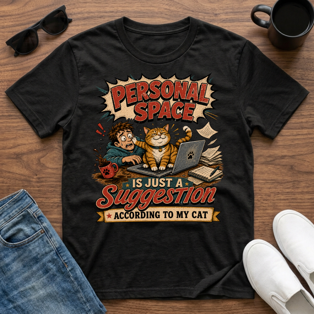 Personal Space is Just a Suggestion According to My Cat T-Shirt