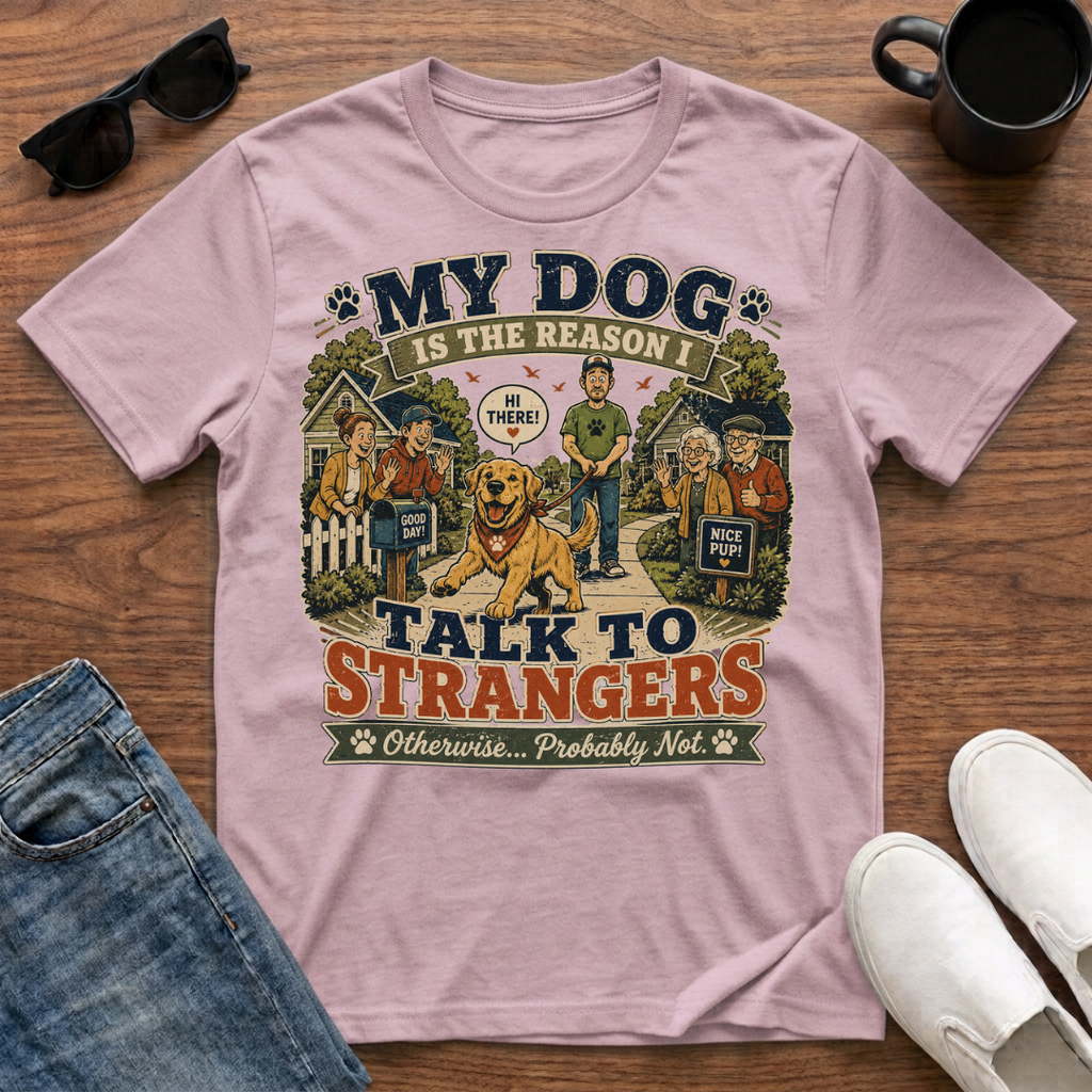 My Dog is the Reason I Talk to Strangers T-Shirt