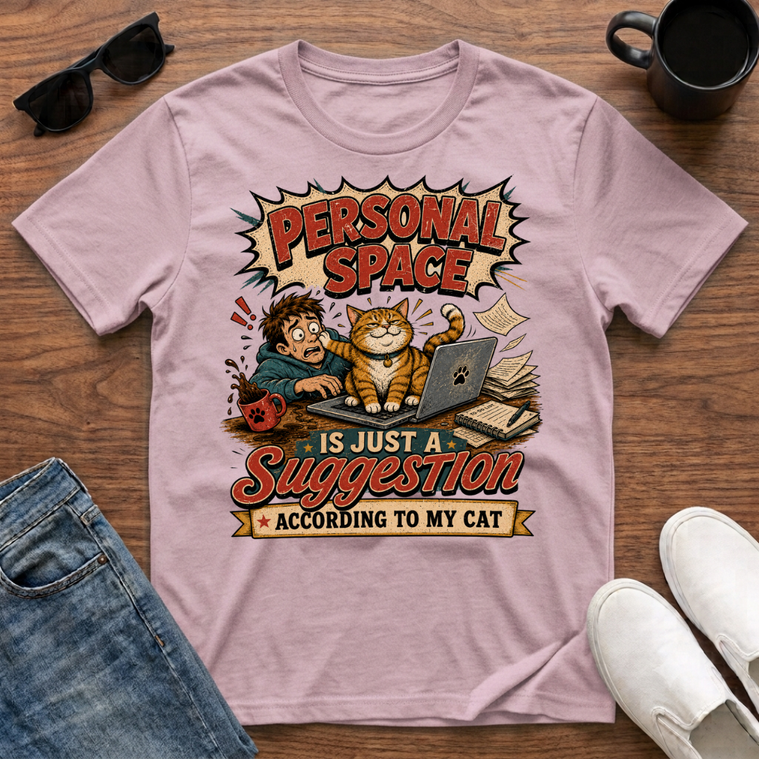 Personal Space is Just a Suggestion According to My Cat T-Shirt