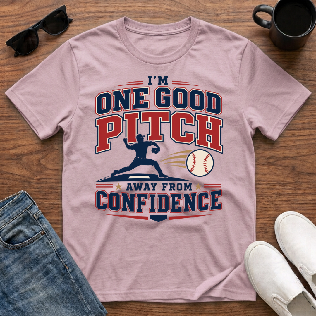 I'm One Good Pitch Away from Confidence T-Shirt