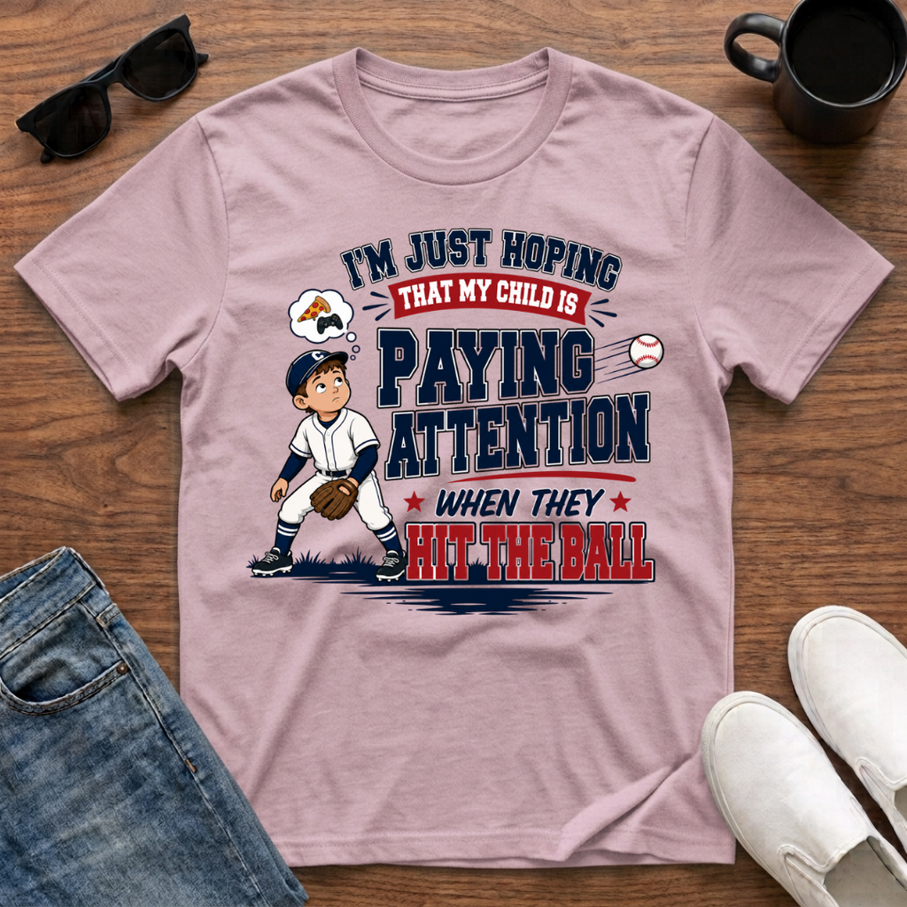 I'm just Hoping that my Child is Paying Attention When they Hit the Ball T-Shirt
