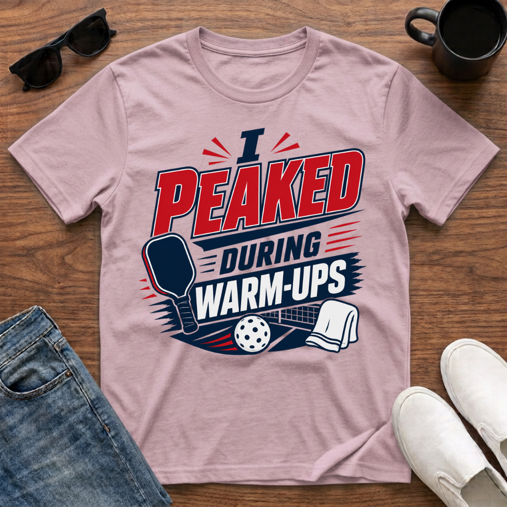 I Peaked during Warm-Ups (Pickleball) T-Shirt