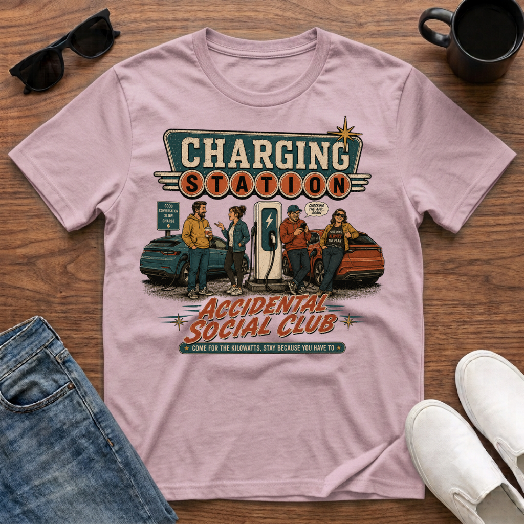 Charging Station Accidental Social Club T-Shirt