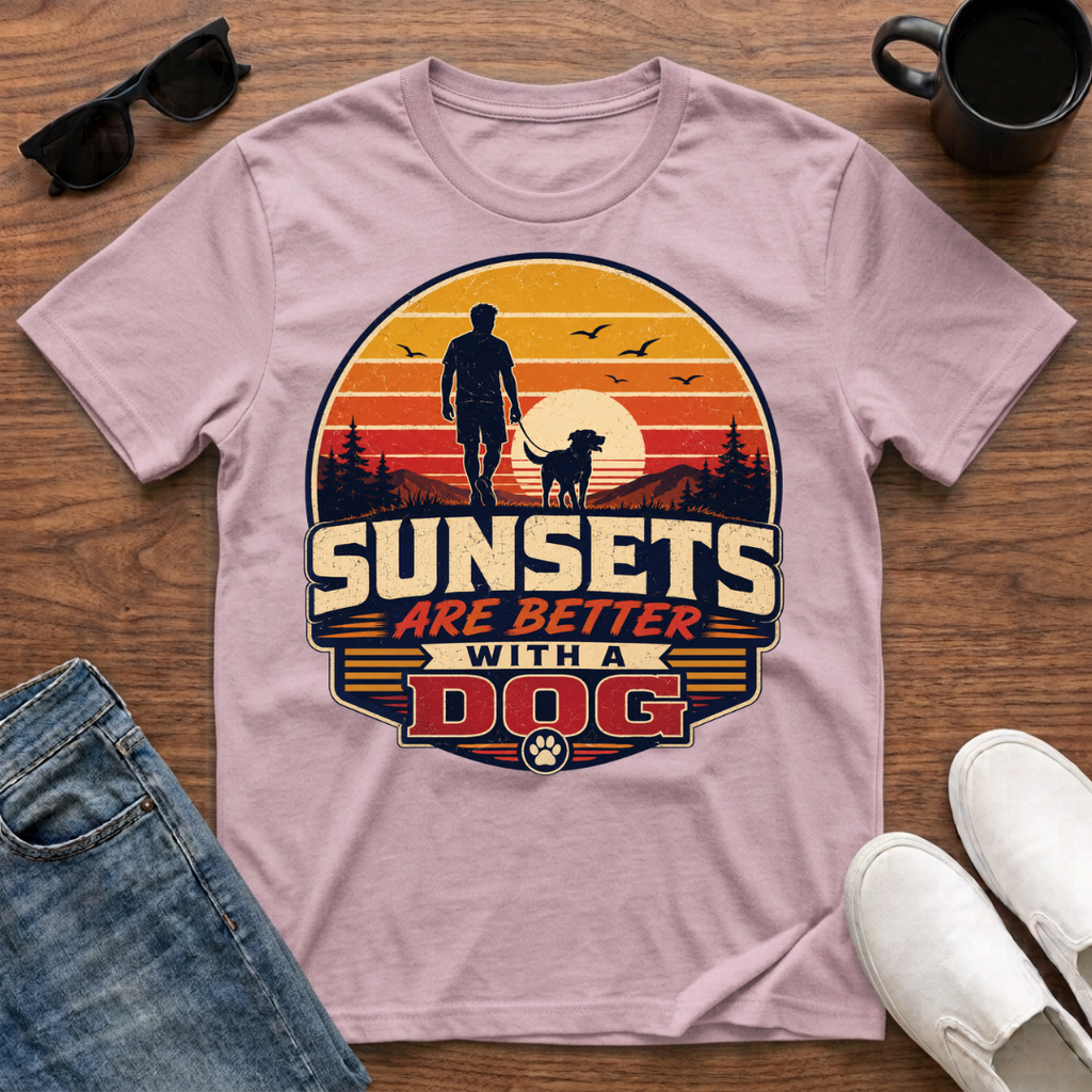 Sunsets are Better with a Dog T-Shirt