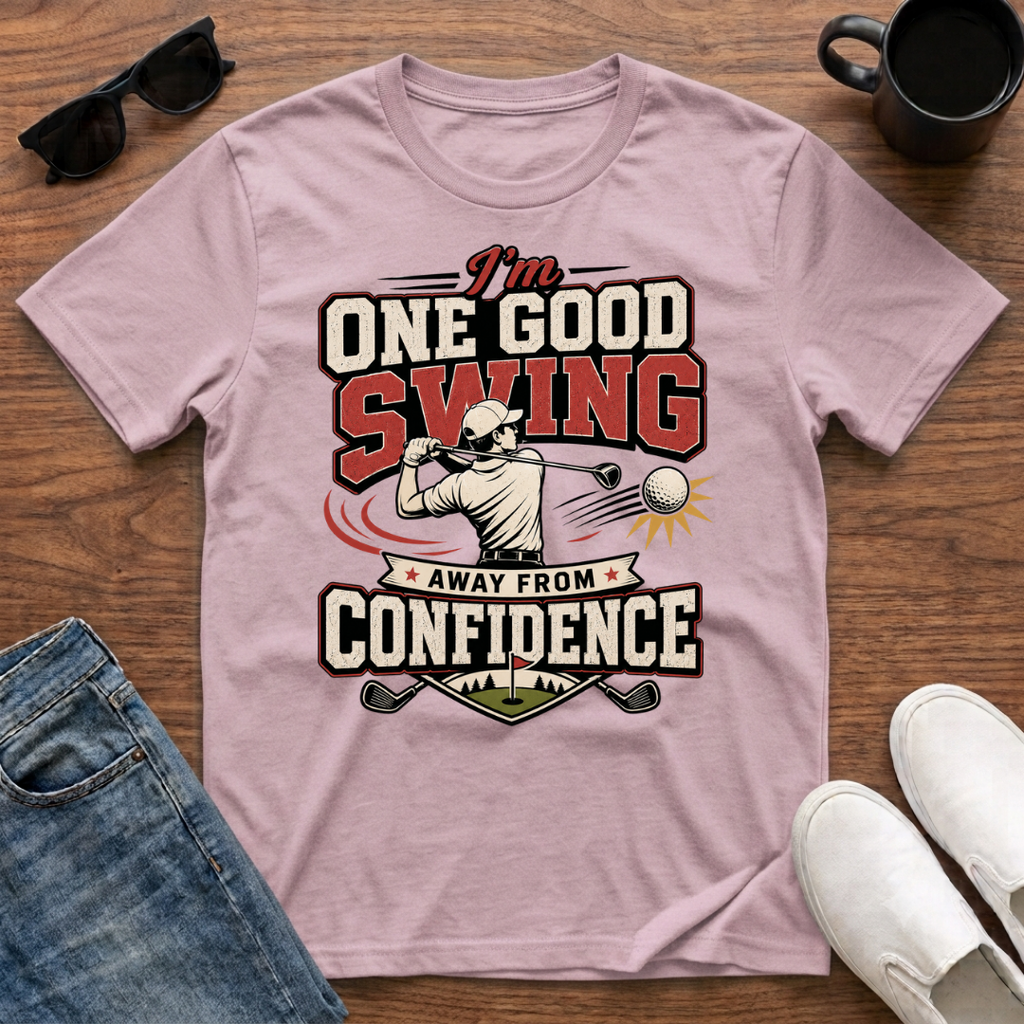 I'm One Good Swing Away from Confidence (Golf) T-Shirt