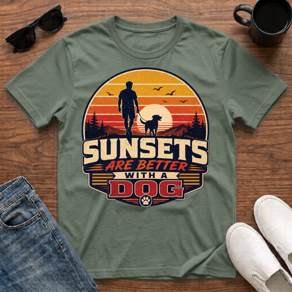 Sunsets are Better with a Dog T-Shirt