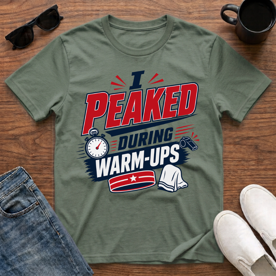 I Peaked during Warm-Ups T-Shirt