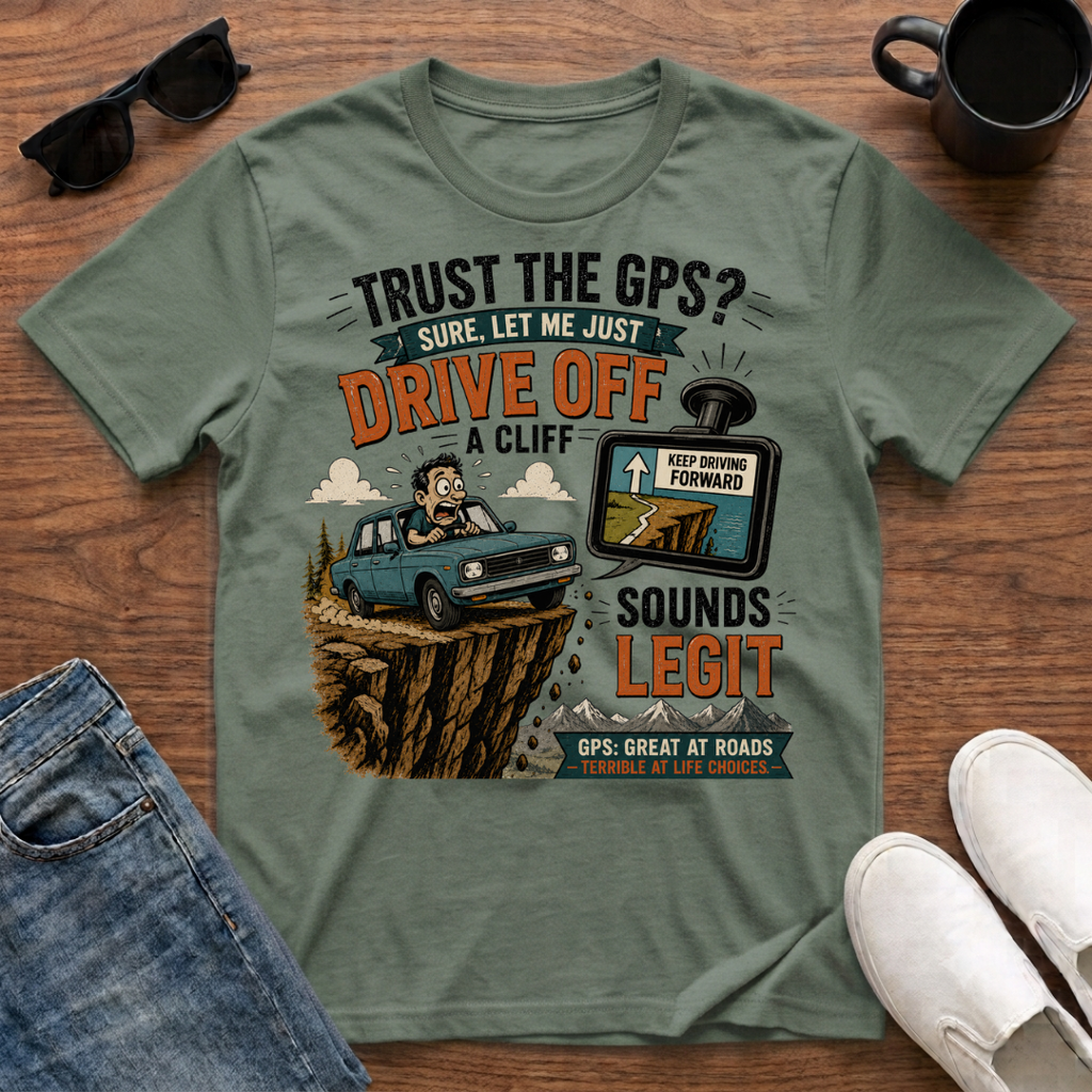 Trust the GPS Drive Off a Cliff T-Shirt