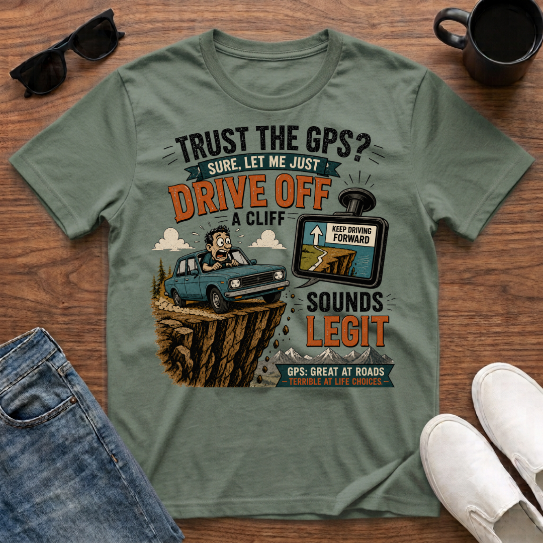 Trust the GPS Drive Off a Cliff T-Shirt