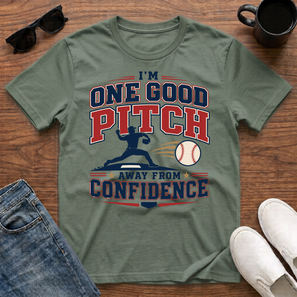 I'm One Good Pitch Away from Confidence T-Shirt