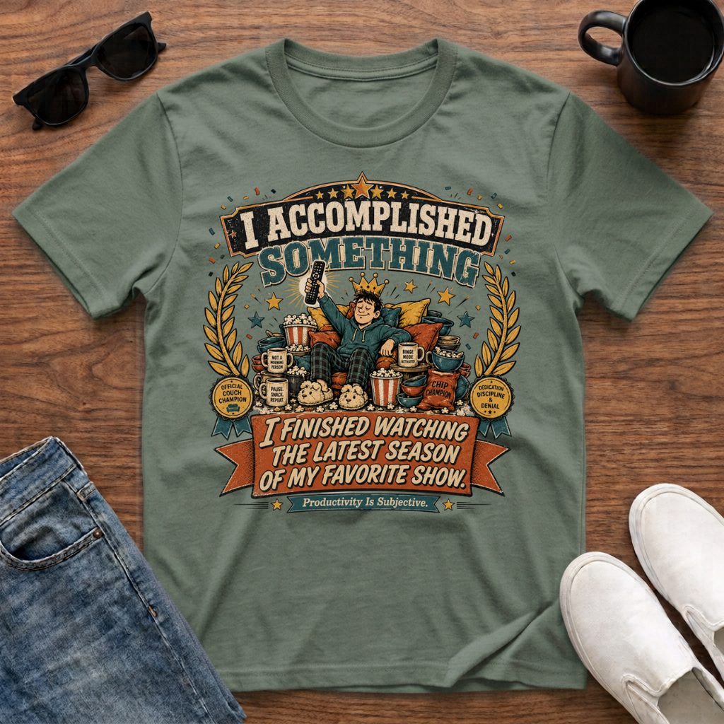 I Accomplished Something I Finished Watching the Latest Season of my Favorite Show T-Shirt