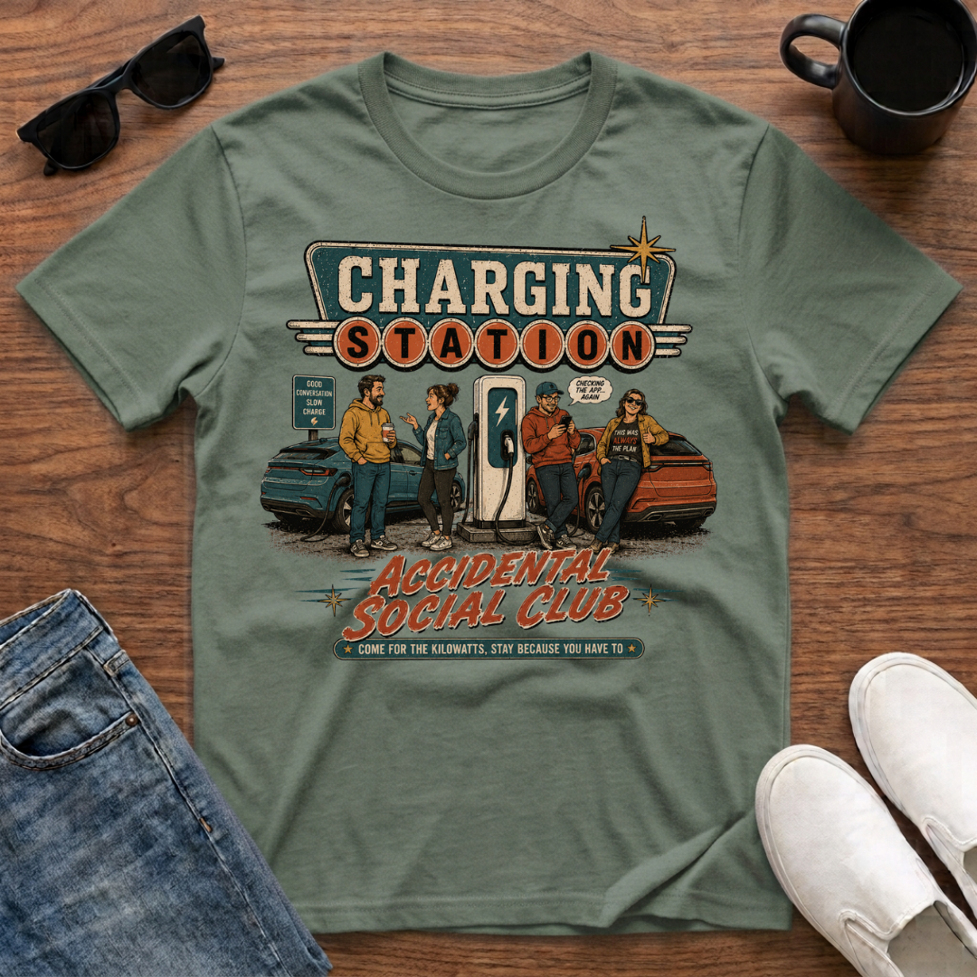 Charging Station Accidental Social Club T-Shirt