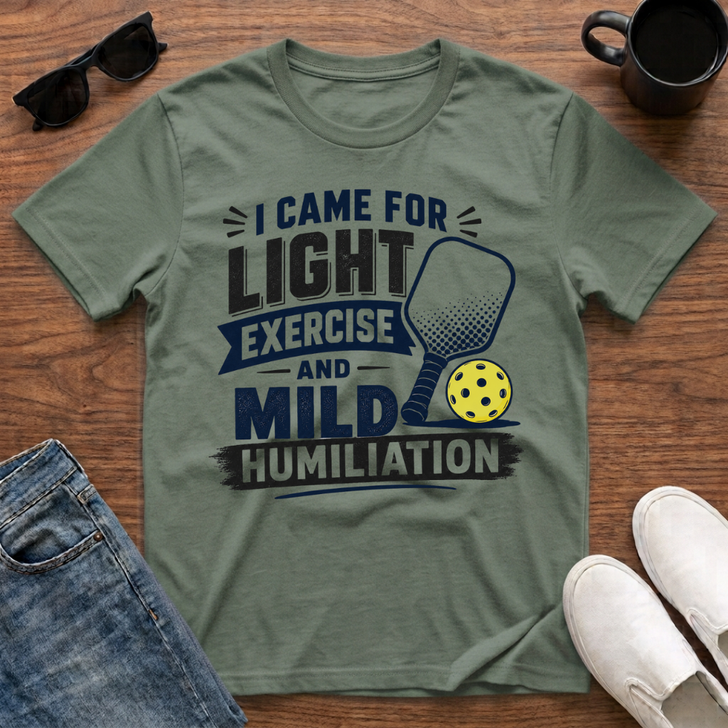 I came for Light Exercise and Mild Humiliation (Pickleball) T-Shirt