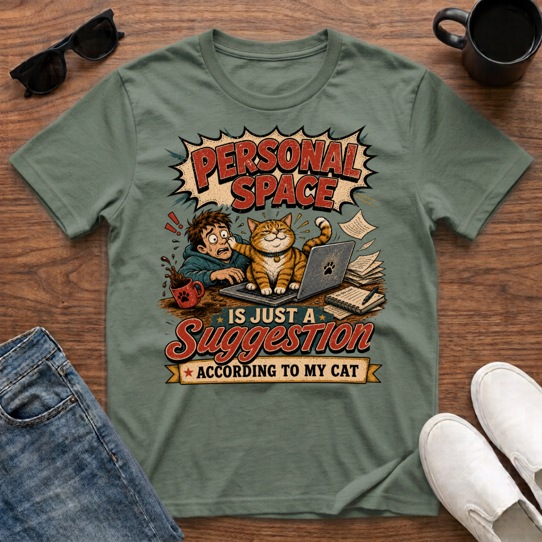 Personal Space is Just a Suggestion According to My Cat T-Shirt
