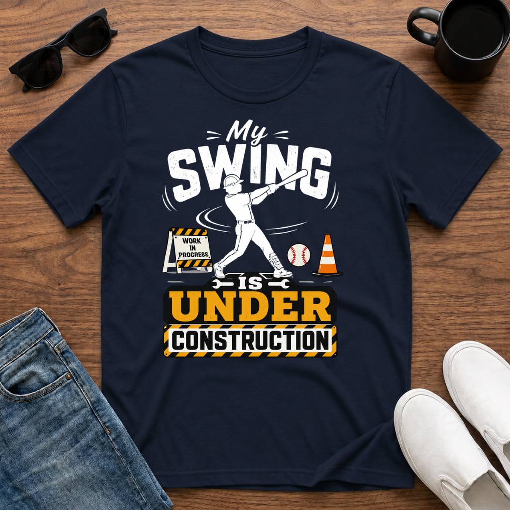My Swing is Under Construction (Baseball) T-Shirt