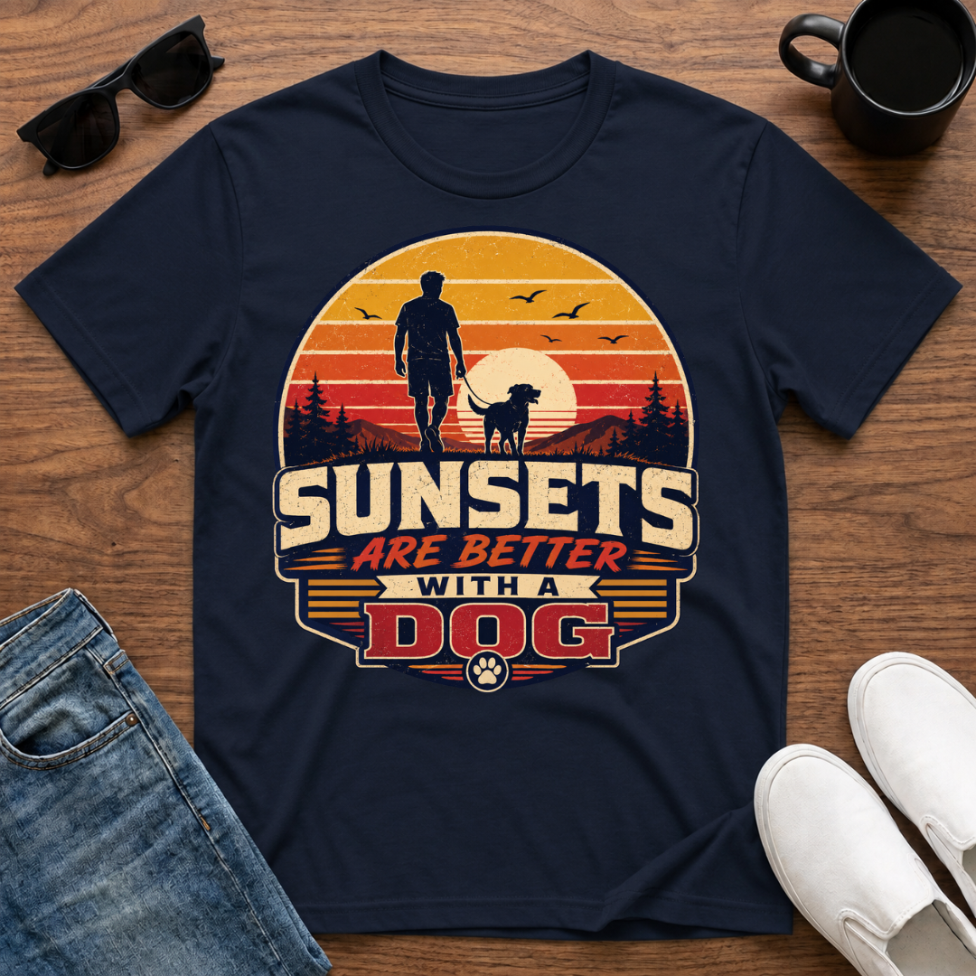 Sunsets are Better with a Dog T-Shirt
