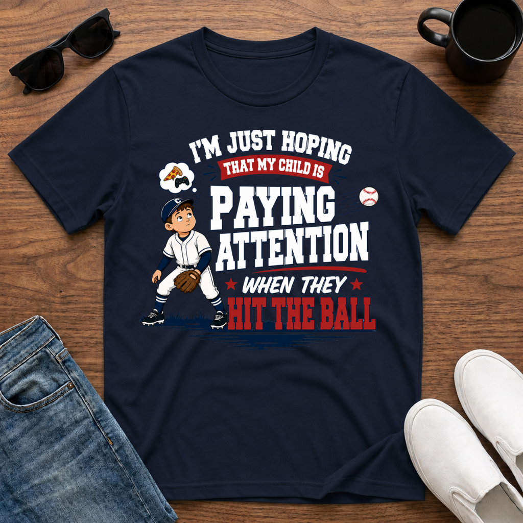I'm just Hoping that my Child is Paying Attention When they Hit the Ball T-Shirt
