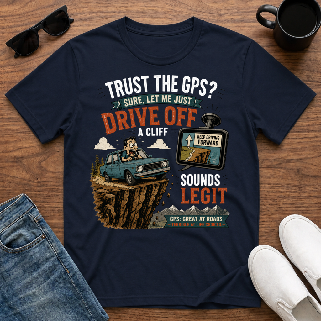 Trust the GPS Drive Off a Cliff T-Shirt
