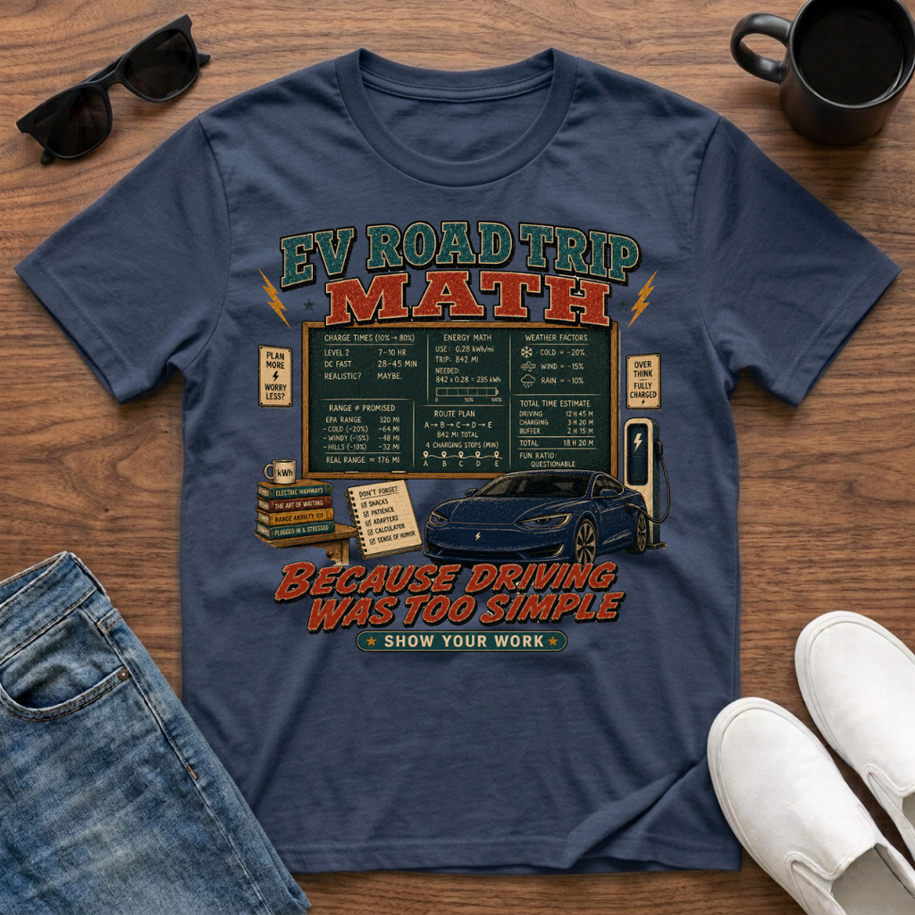 EV Road Trip Math T-Shirt
