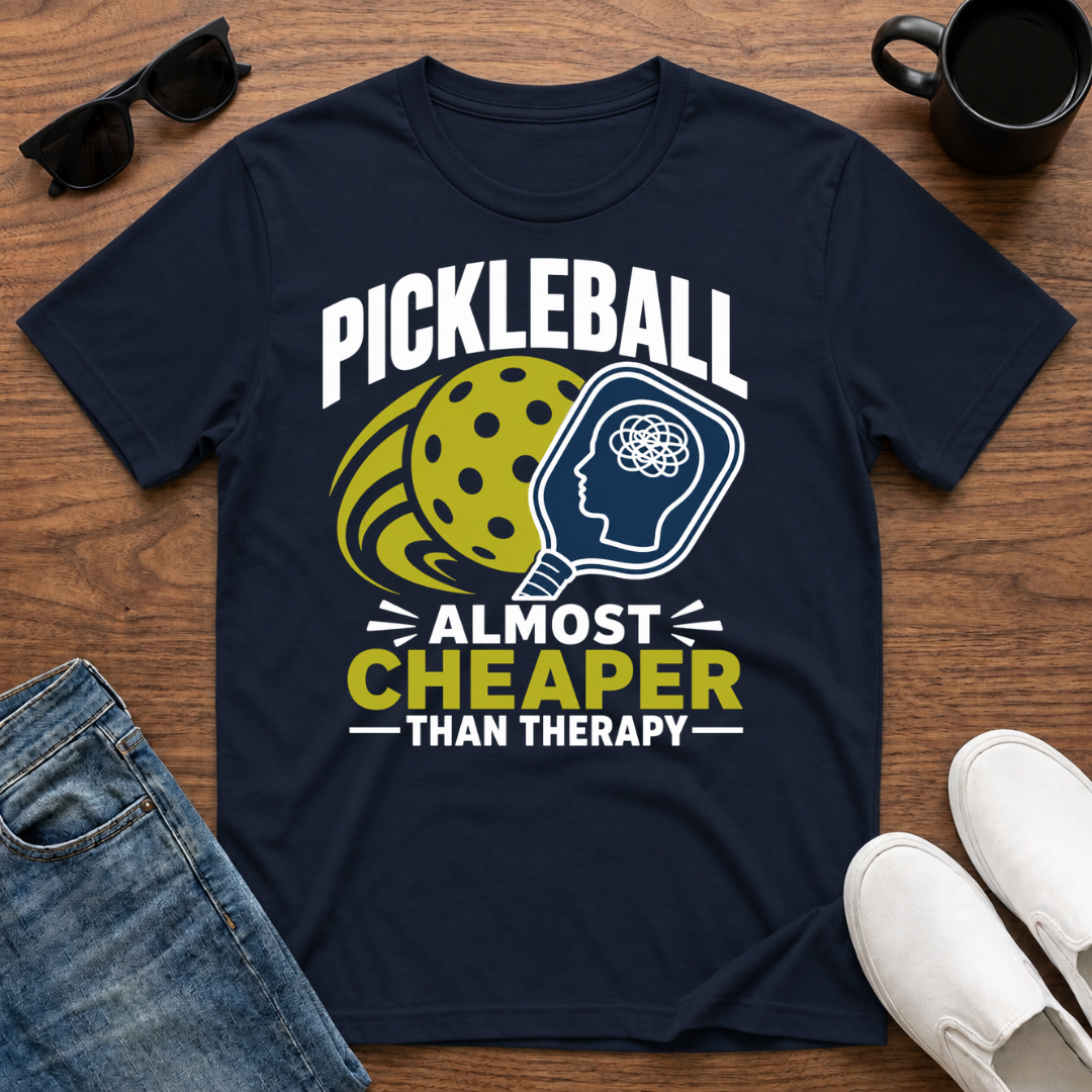 Pickleball Almost Cheaper than Therapy T-Shirt