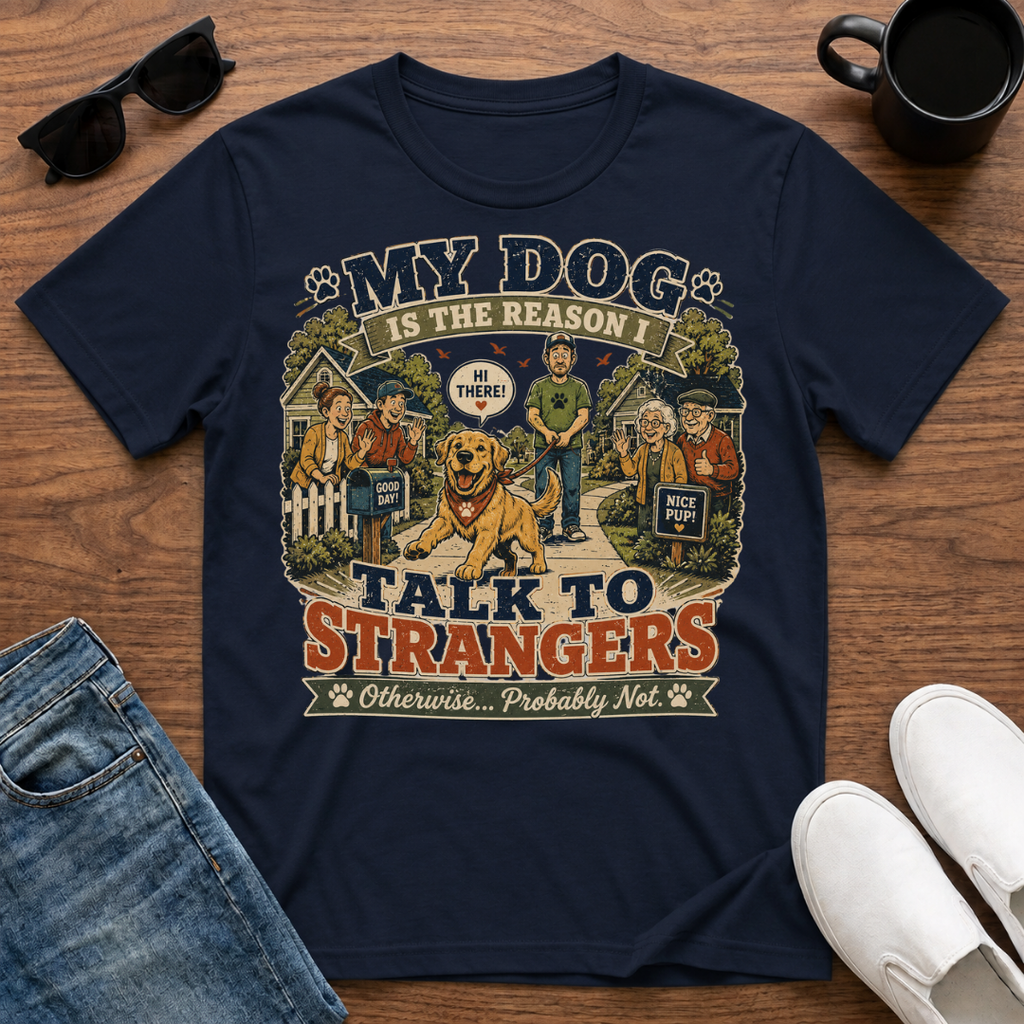 My Dog is the Reason I Talk to Strangers T-Shirt