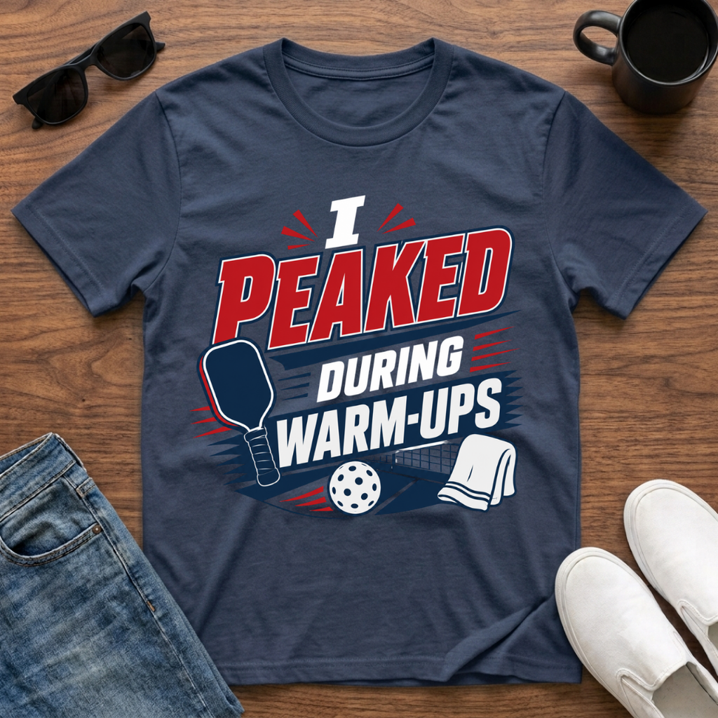 I Peaked during Warm-Ups (Pickleball) T-Shirt
