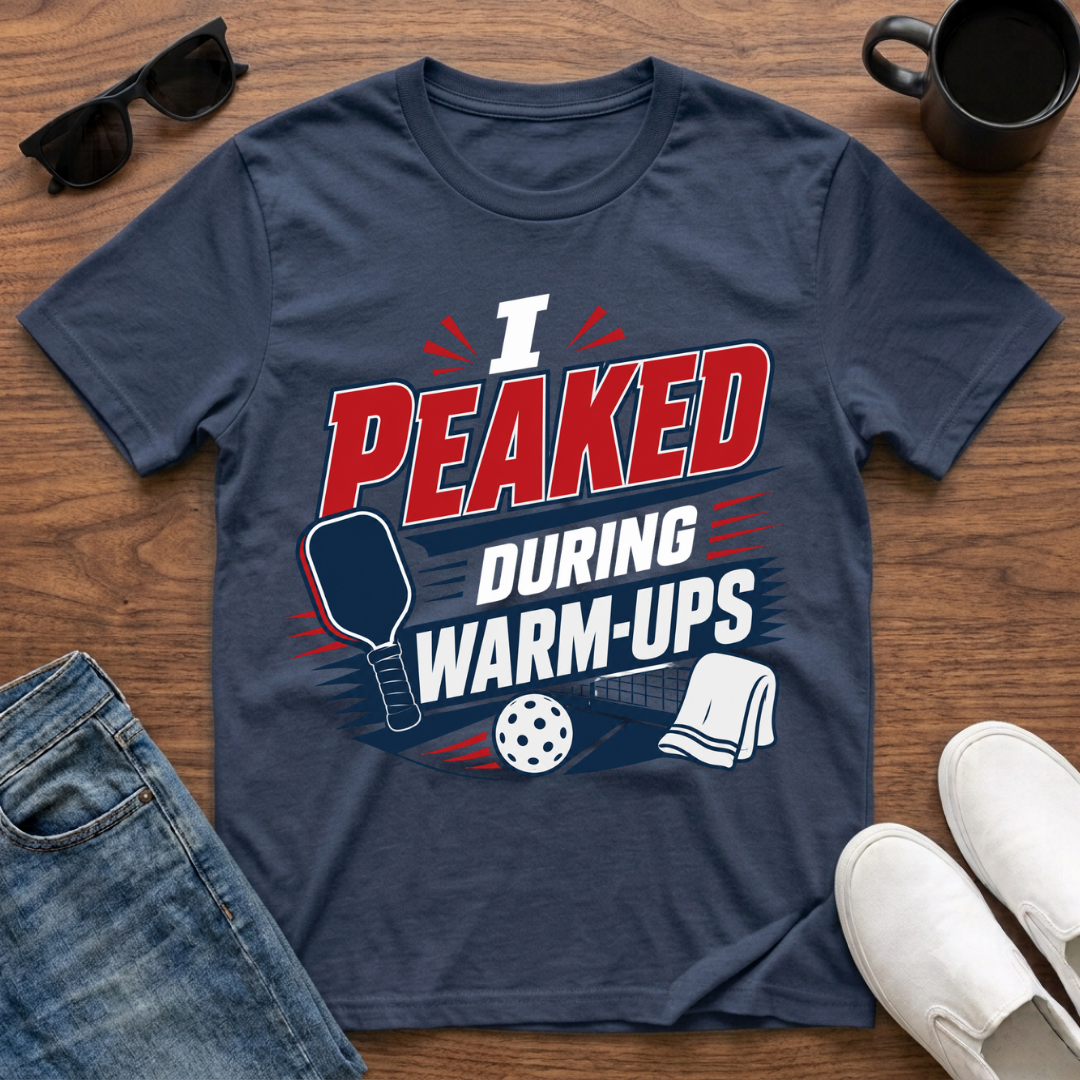I Peaked during Warm-Ups (Pickleball) T-Shirt