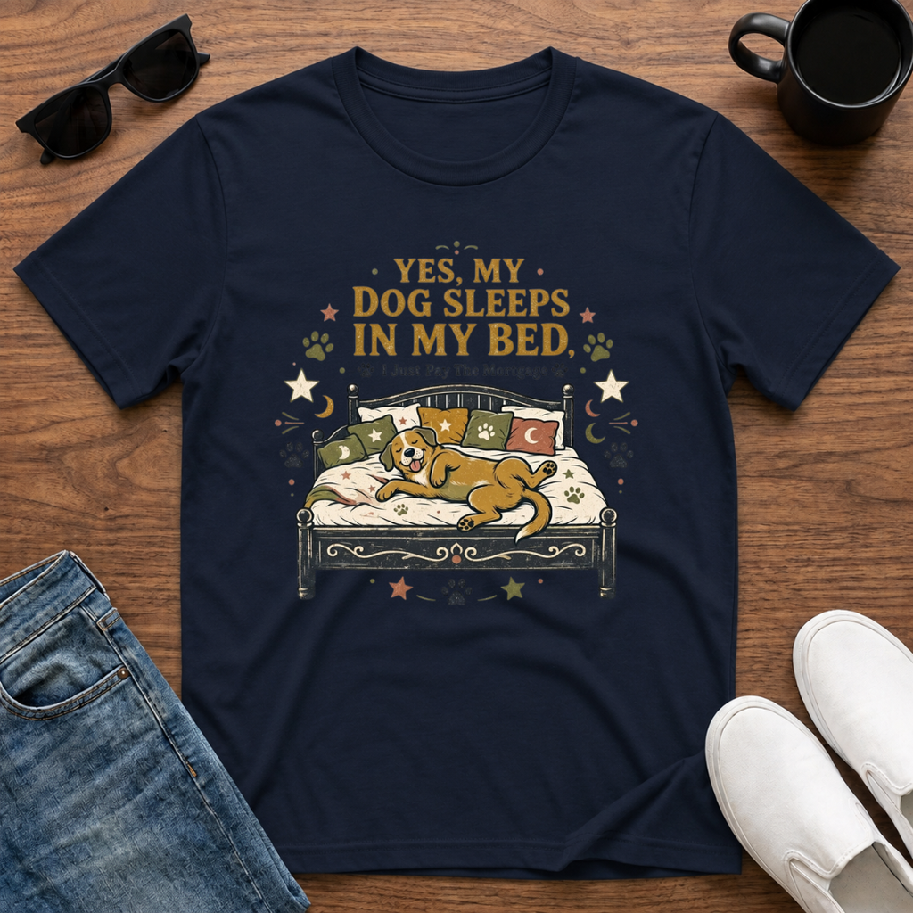 Yes My Dog Sleeps in My Bed T-Shirt