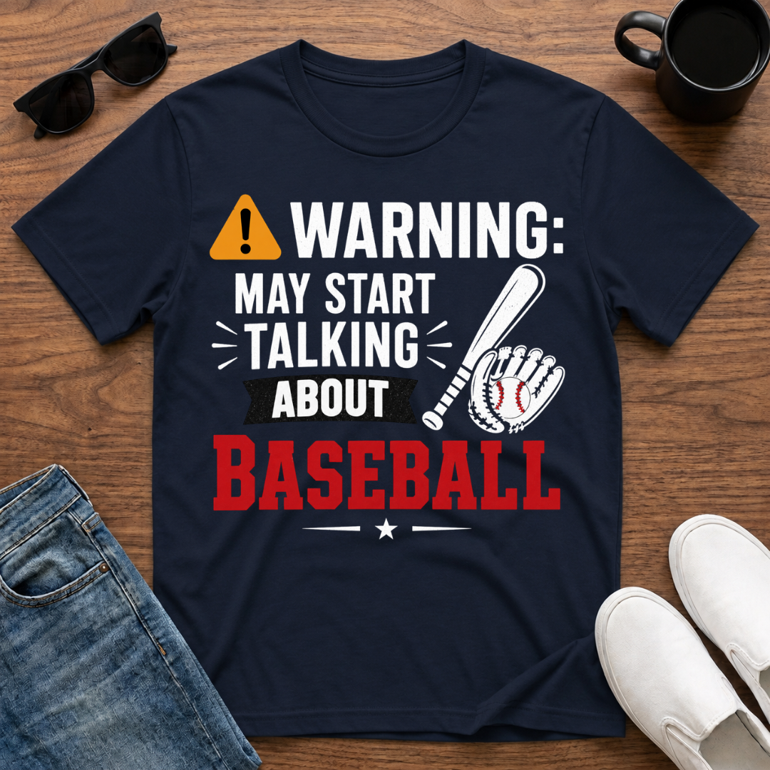 Warning May Start Talking about Baseball T-Shirt