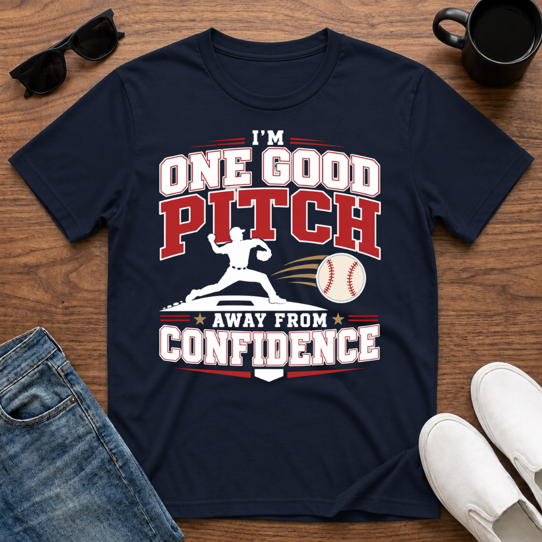 I'm One Good Pitch Away from Confidence T-Shirt