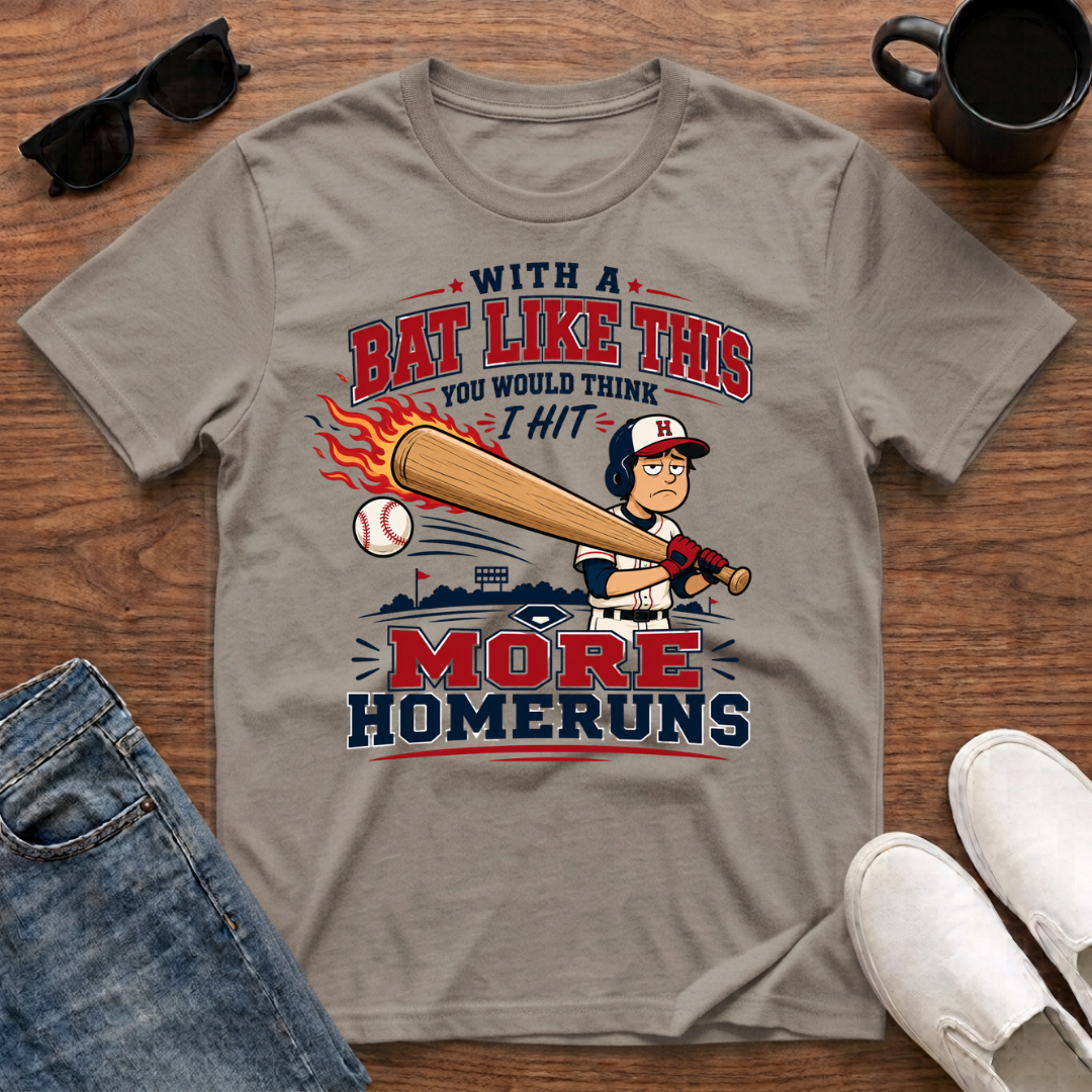 With a Bat Like This You would Think I Hit more Homeruns T-Shirt