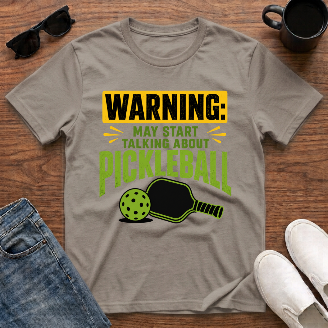 Warning May Start Talking about Pickleball T-Shirt