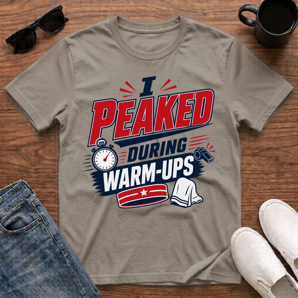 I Peaked during Warm-Ups T-Shirt