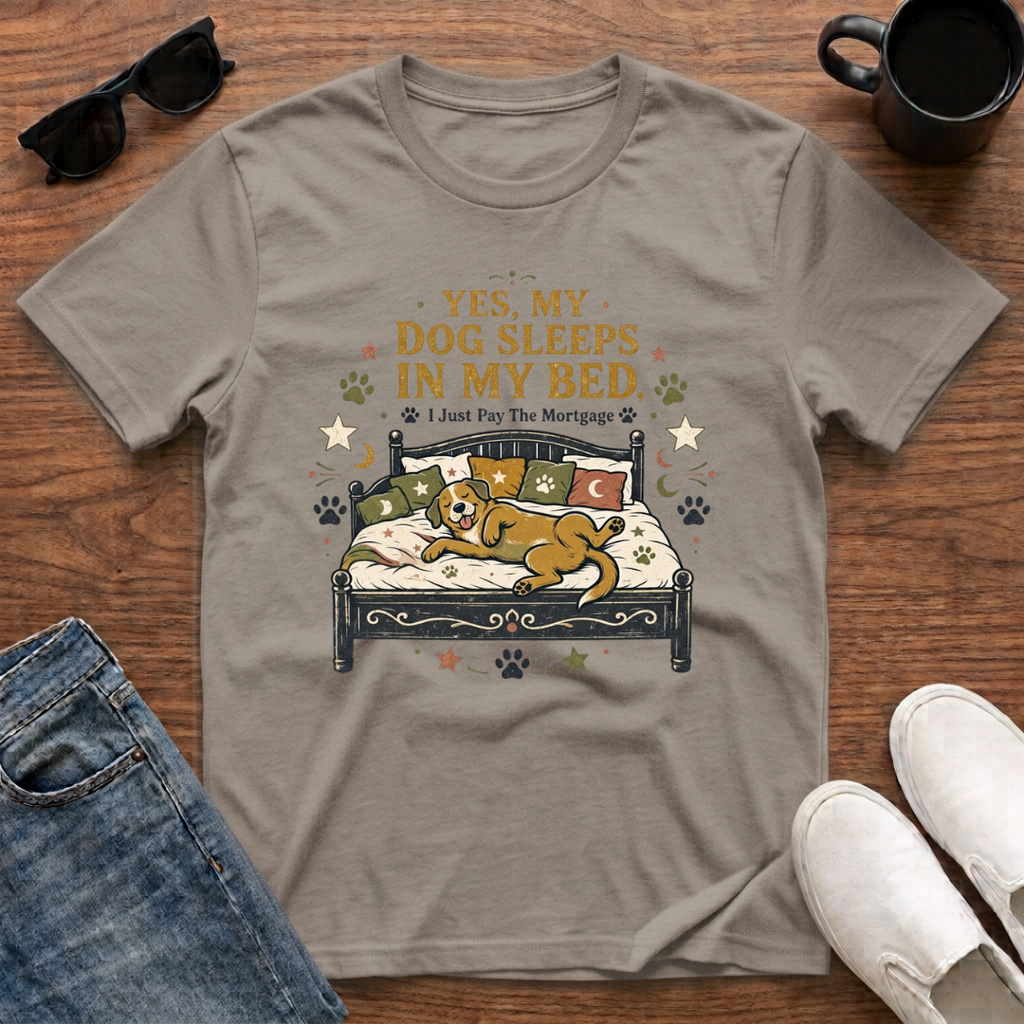 Yes My Dog Sleeps in My Bed T-Shirt
