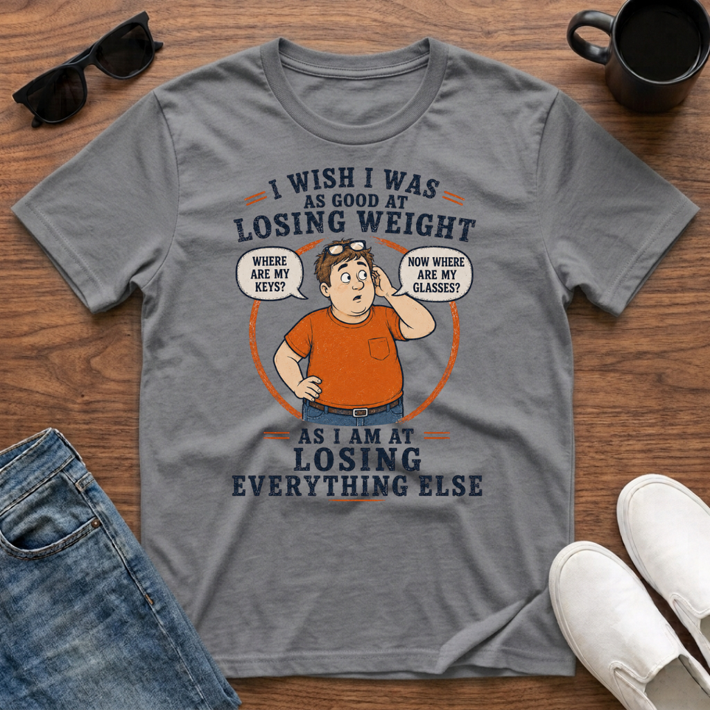 I Wish I was as Good at Losing Weight as I am at Losing Everything Else (male) T-Shirt