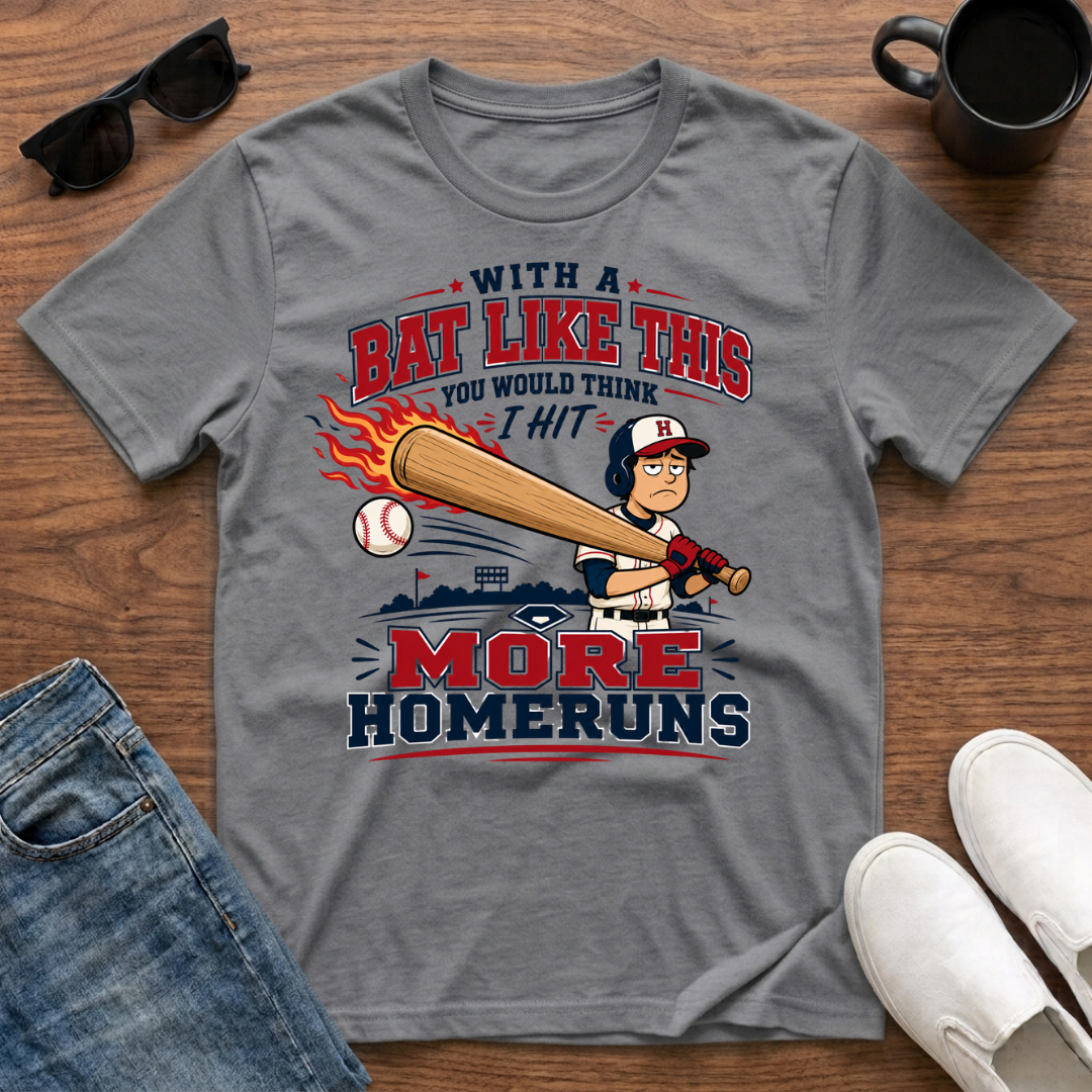 With a Bat Like This You would Think I Hit more Homeruns T-Shirt