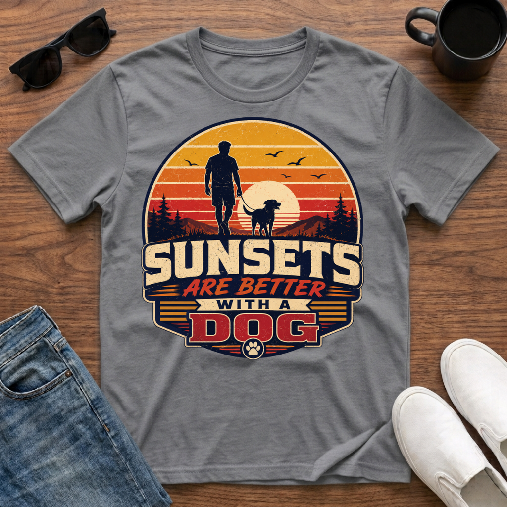 Sunsets are Better with a Dog T-Shirt