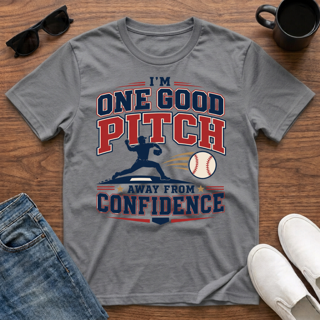 I'm One Good Pitch Away from Confidence T-Shirt