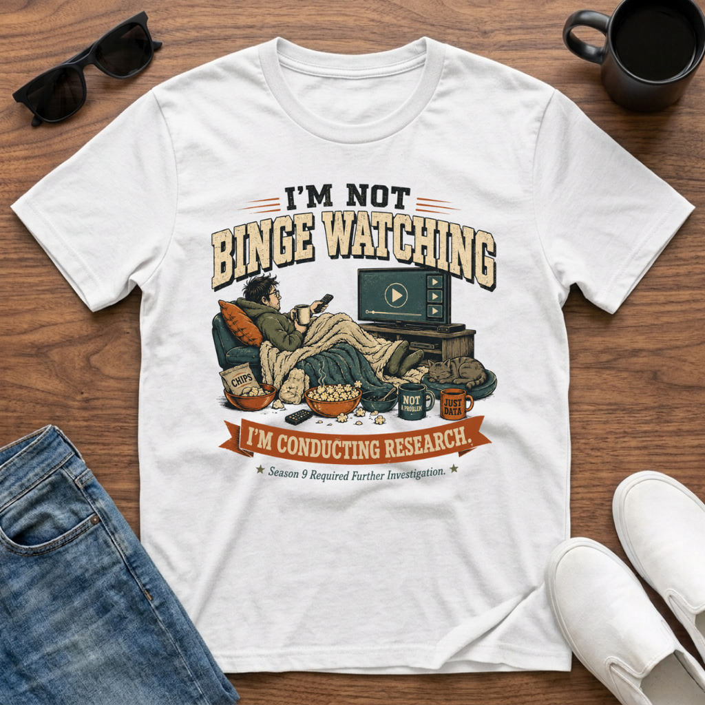 I'm Not Binge Watching I'm Conducting Research T-Shirt