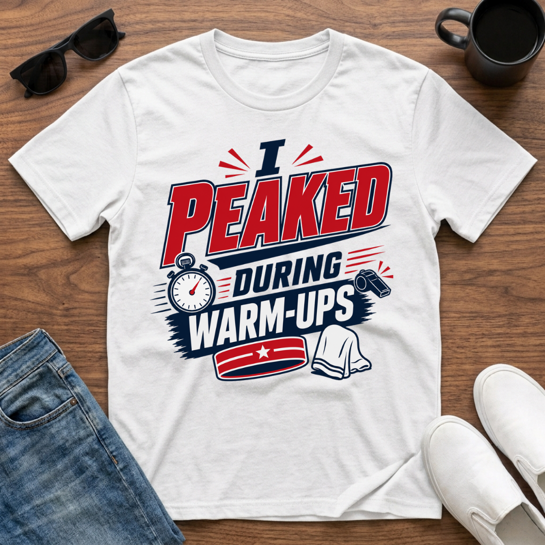 I Peaked during Warm-Ups T-Shirt