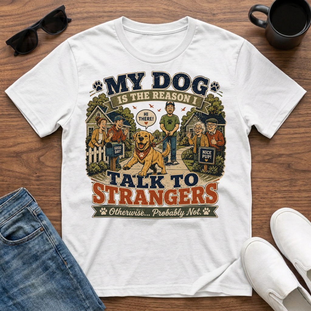 My Dog is the Reason I Talk to Strangers T-Shirt