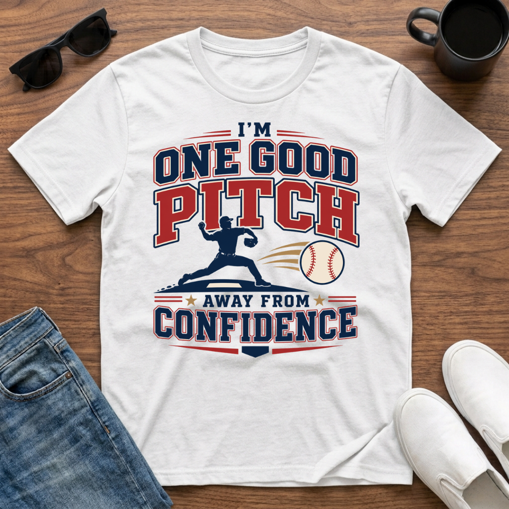 I'm One Good Pitch Away from Confidence T-Shirt