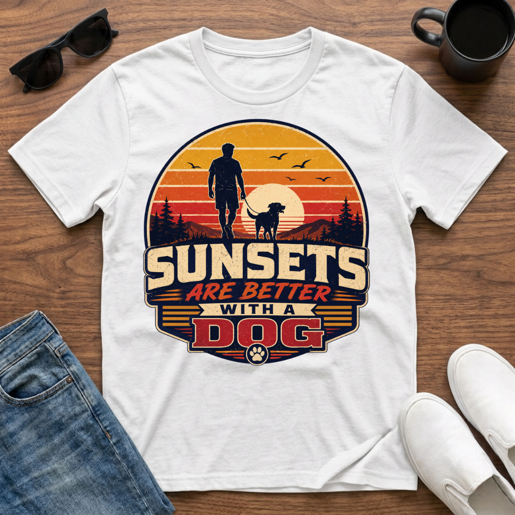 Sunsets are Better with a Dog T-Shirt