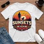 Sunsets are Better with a Dog T-Shirt